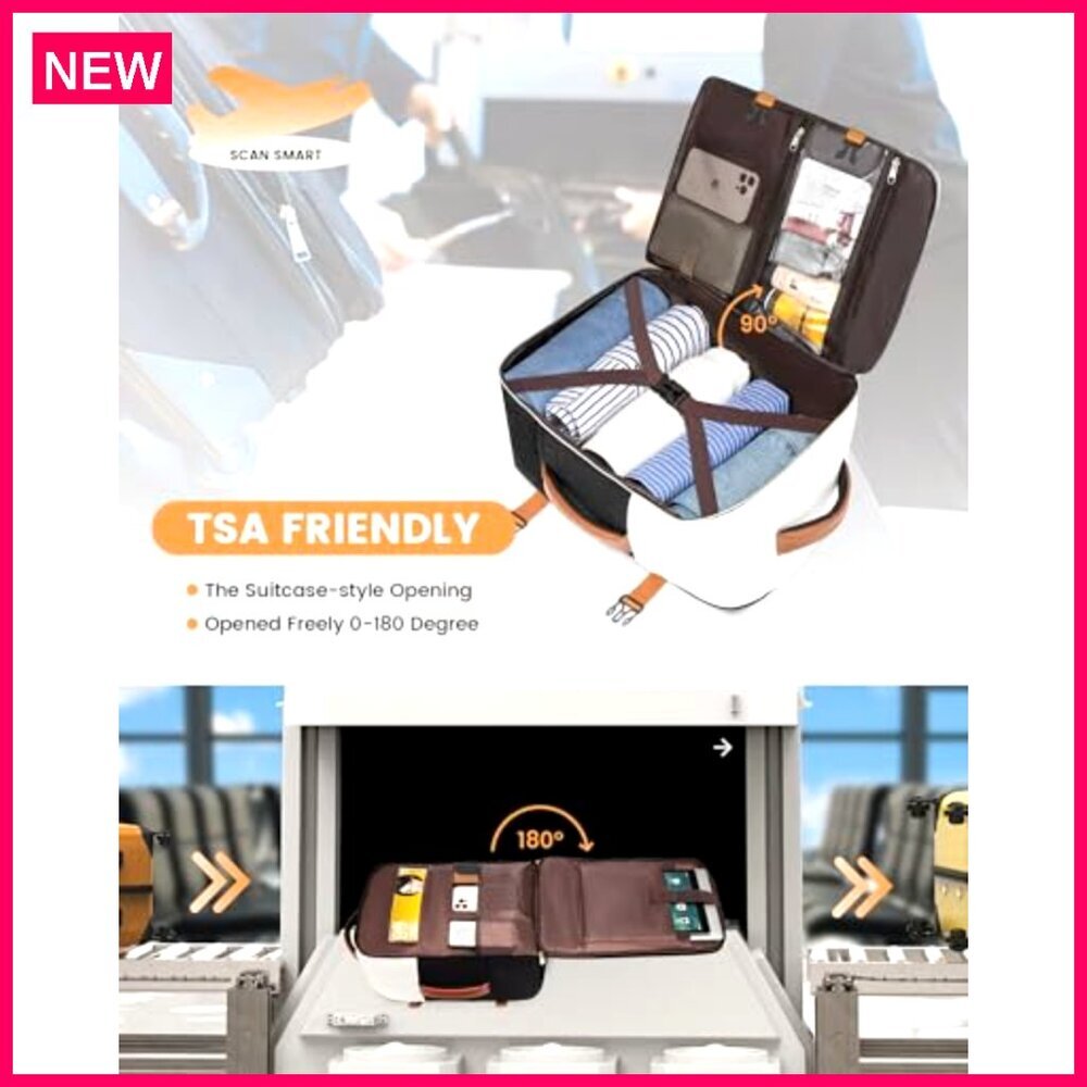 Large 40L Travel Backpack with Laptop Compartment, TSA Approved, Water Resistant - Picture 5 of 7